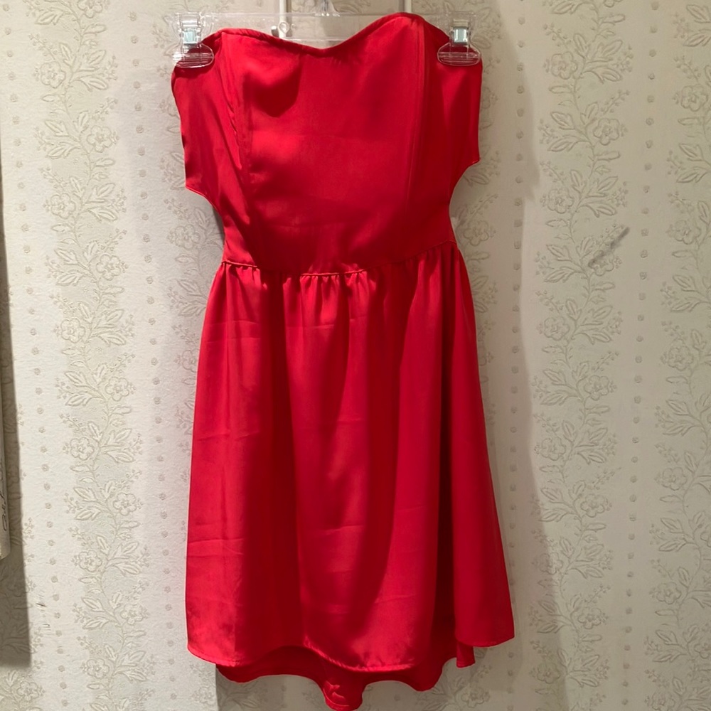 BB Dacota  Red  strapless dress 0